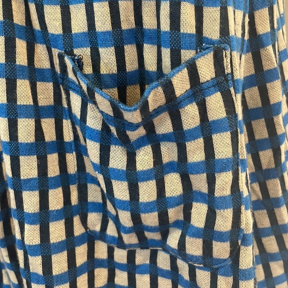 Twnntyone Dress mini blue black gray plaid Sleeveless womens size M rayon cotton - Picture 4 of 16